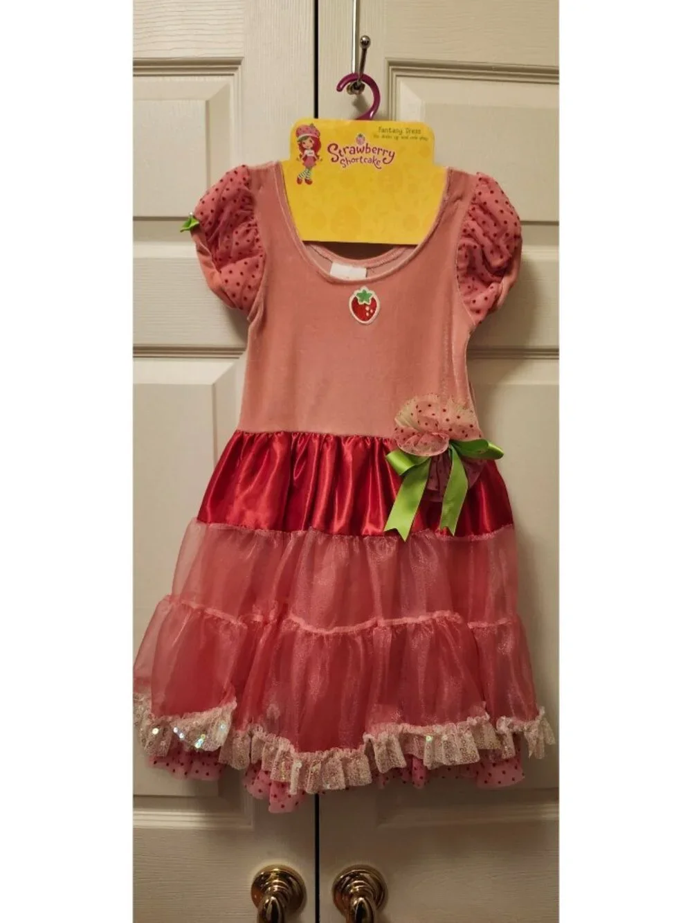 New Strawberry Shortcake Pink Tulle Fantasy Fancy Dress Up Costume Size 3+ 4-6X